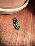glitter blue seahorse