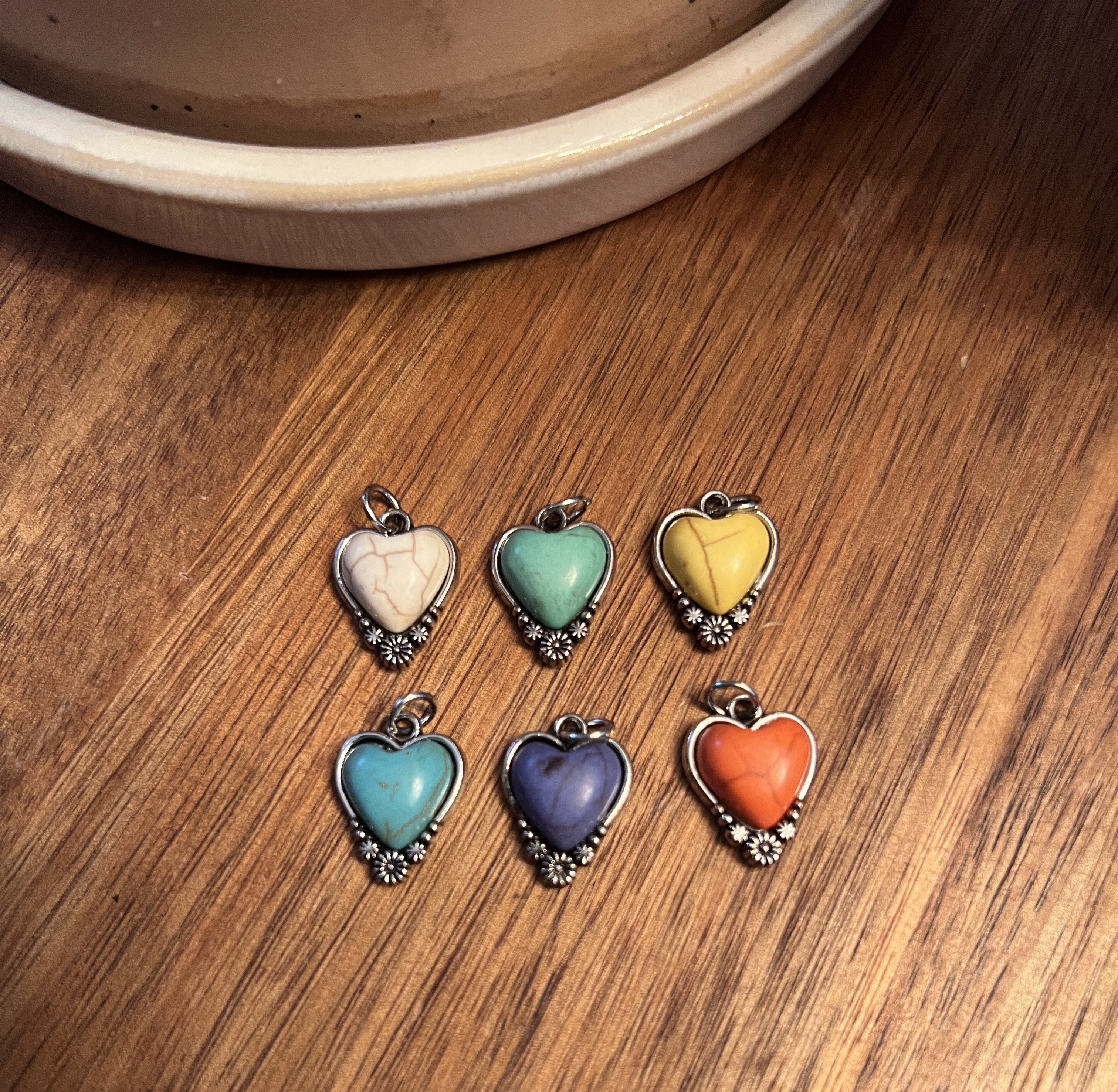 turquoise hearts